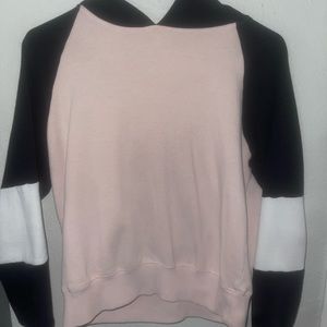 Pink and black hoodie